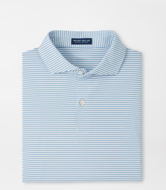 Ensemble Performance Jersey Polo in White/Light Willow