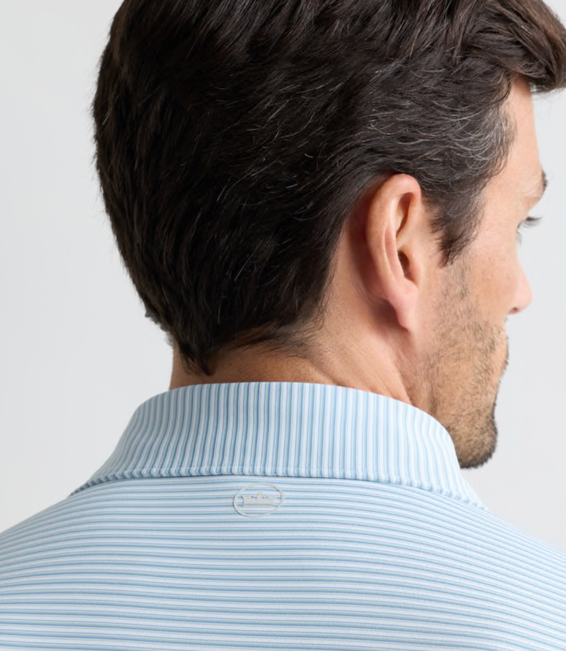 Ensemble Performance Jersey Polo in White/Light Willow