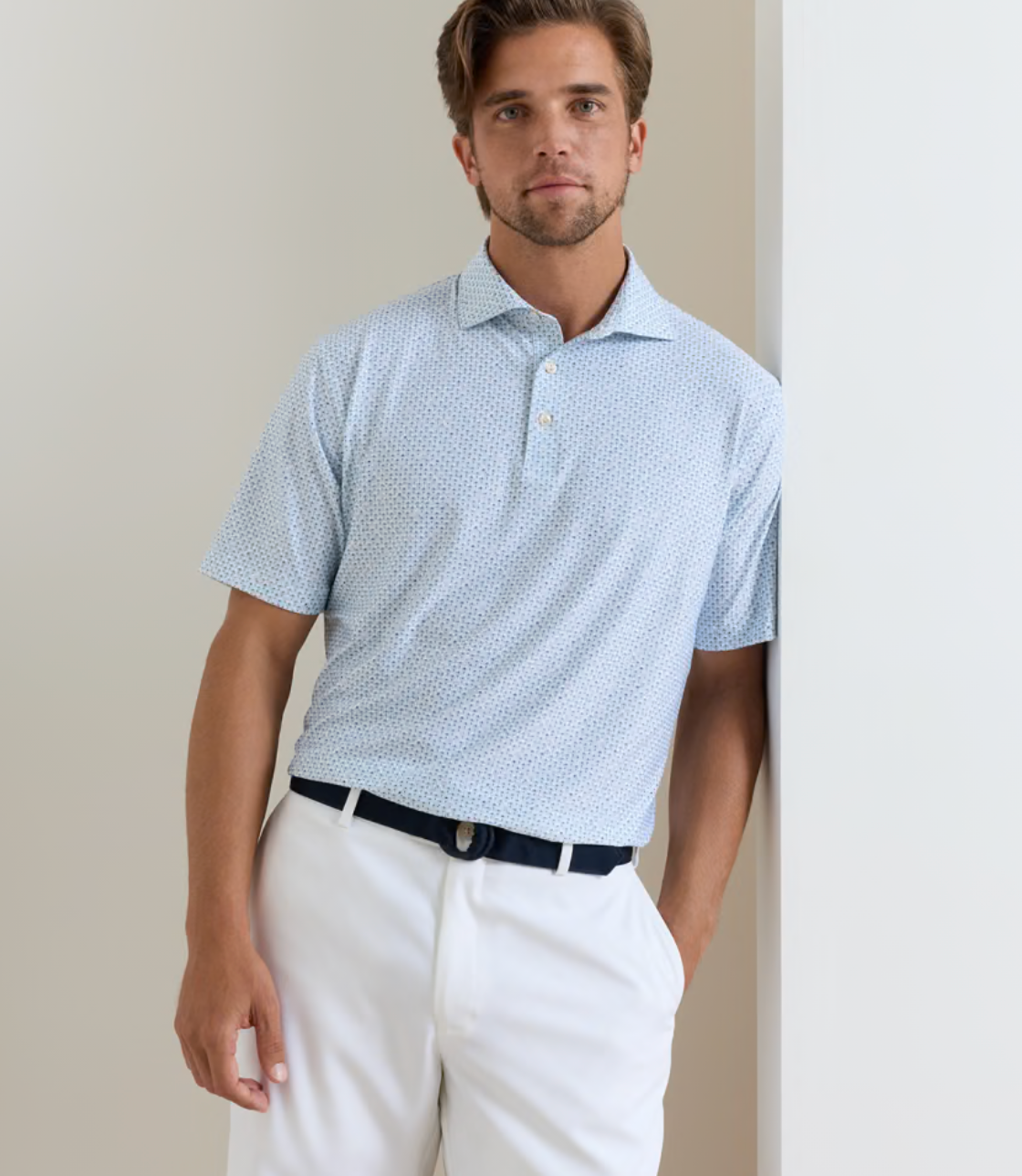 Flock Performance Jersey Polo in White
