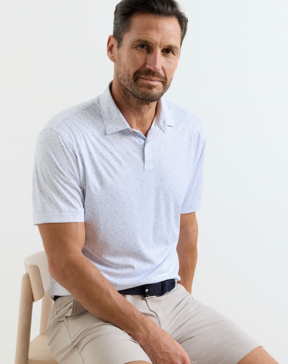 Featherweight Land of The Free Performance Polo in White
