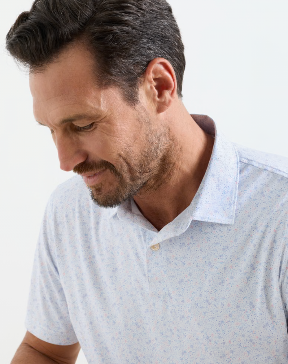 Featherweight Land of The Free Performance Polo in White