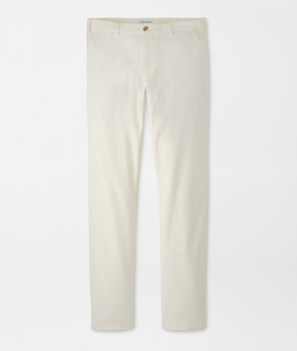 Signature Sateen Flat Front Trouser in Ivory