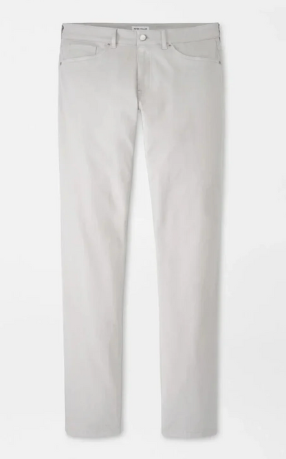 Signature Sateen Flat Front Trouser in Light Grey