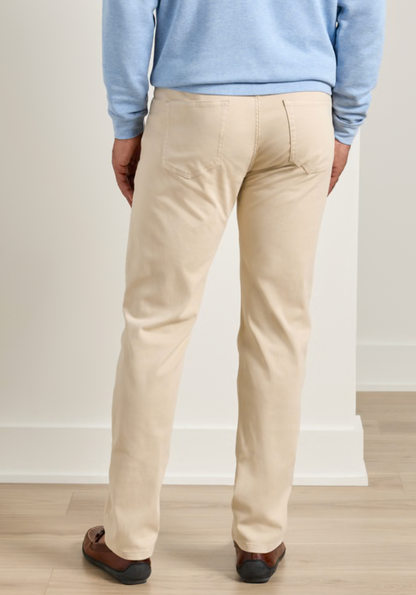 Signature Sateen Flat Front Trouser in Sand