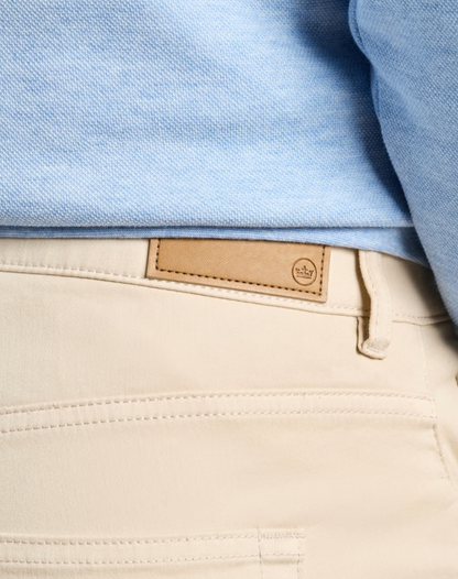 Signature Sateen Flat Front Trouser in Sand