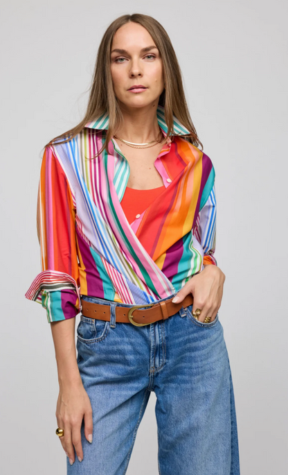 Halsey Long Sleeve Multi Stripe Shirt