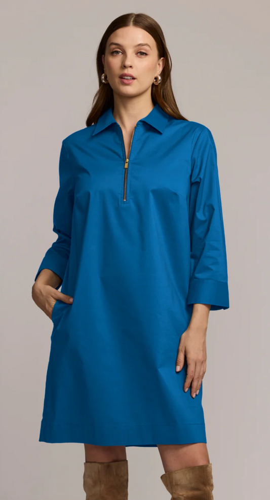Alessa 3/4 Sleeve Dress in Bright Sapphire