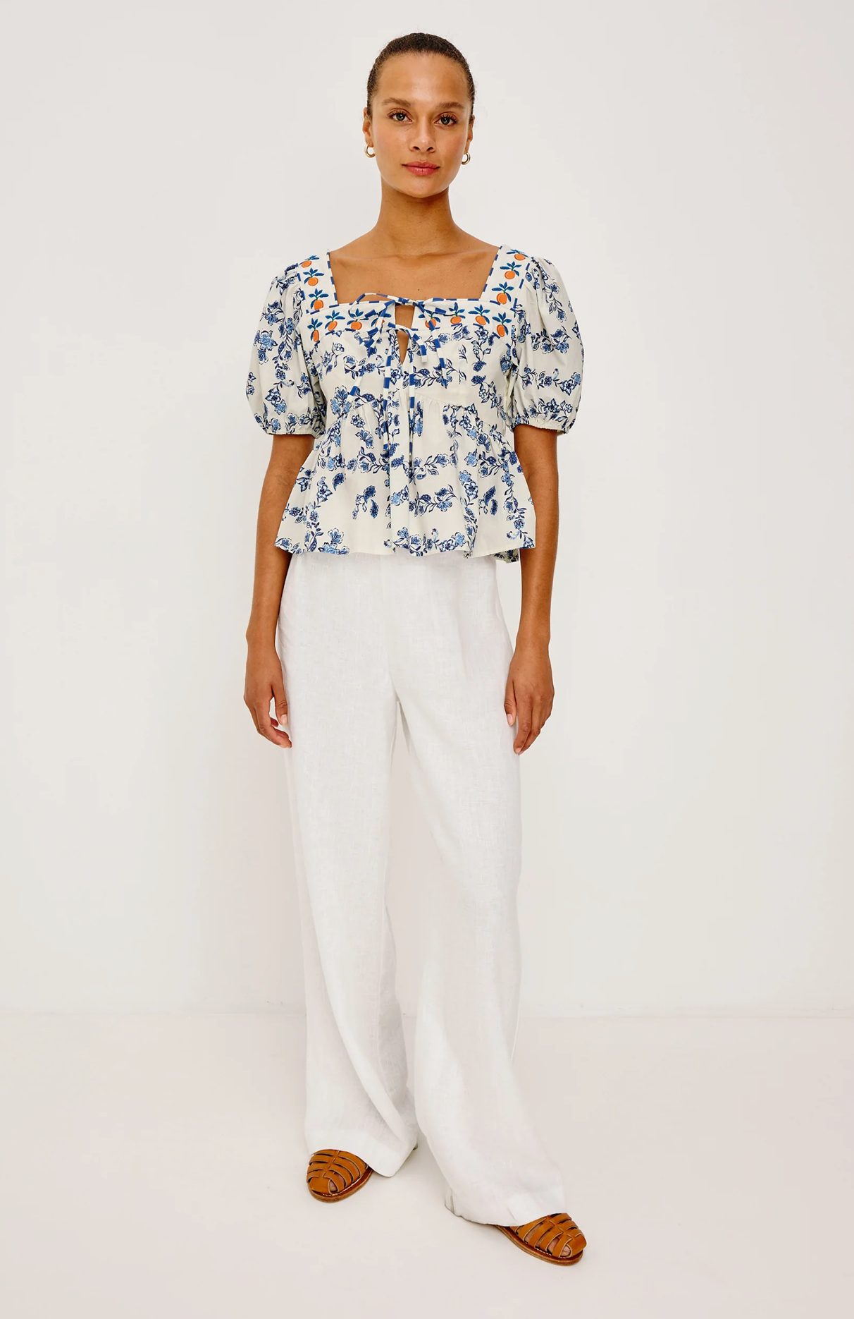 Presley Top in Ceramic Floral