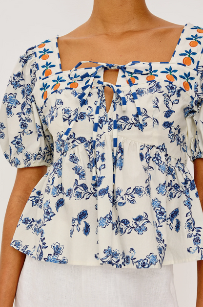 Presley Top in Ceramic Floral