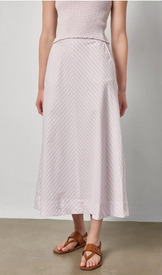 Stripe Maxi Skirt in Lavender Stripe