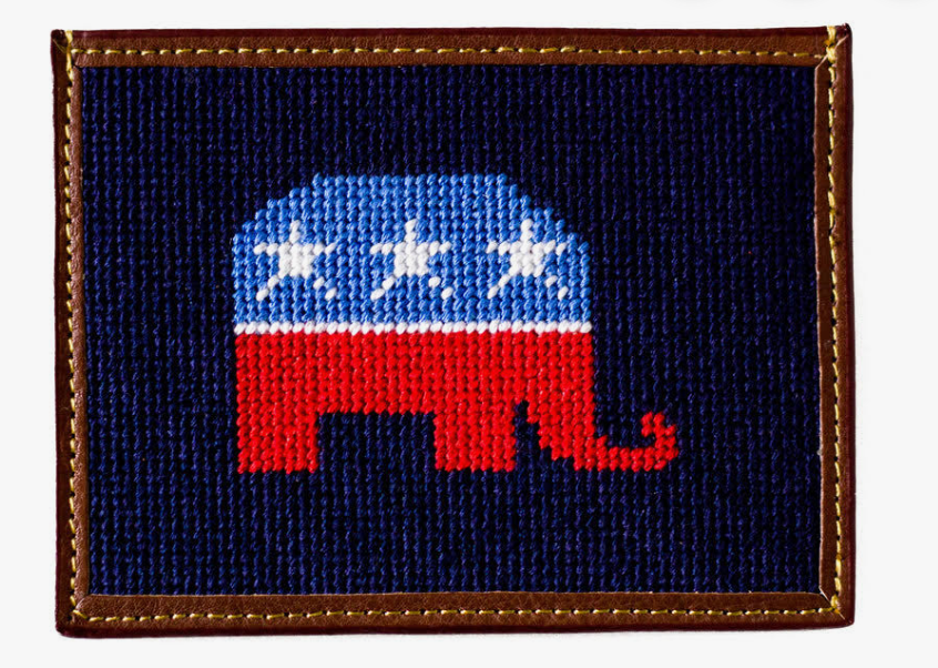 Republican Elephant Card Holder (Dark Navy)