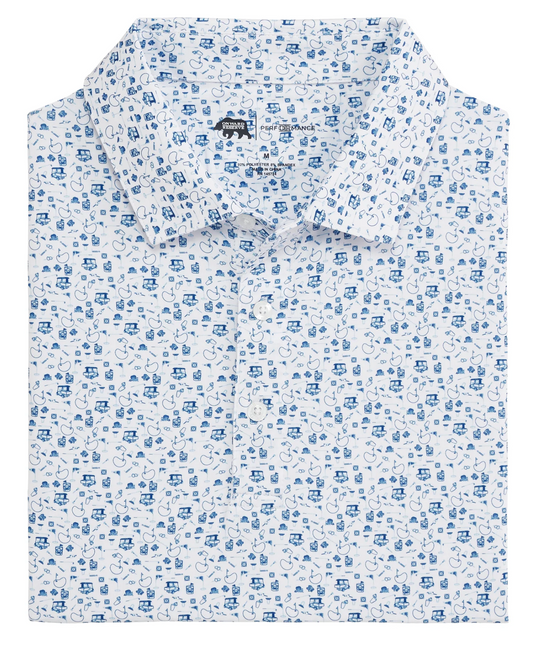 19th Hole Printed Performance in Ensign Blue