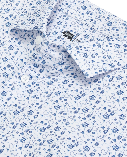 19th Hole Printed Performance in Ensign Blue