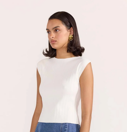 Avina Boat Neck Knit Top
