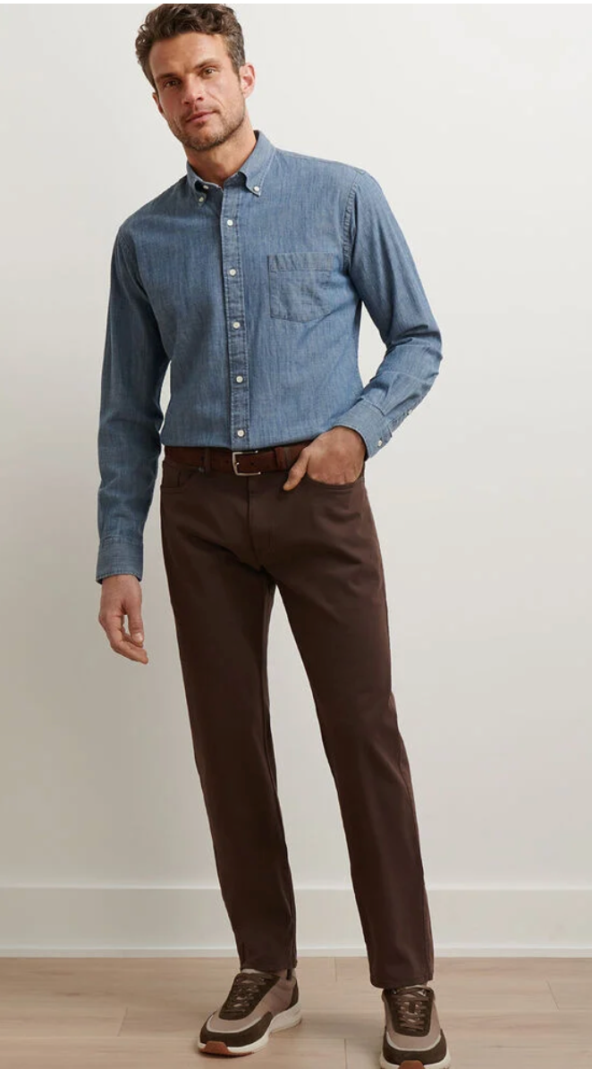 Crown-Signature Sateen Five-Pocket Pant