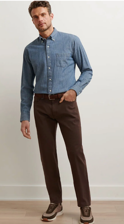 Crown-Signature Sateen Five-Pocket Pant