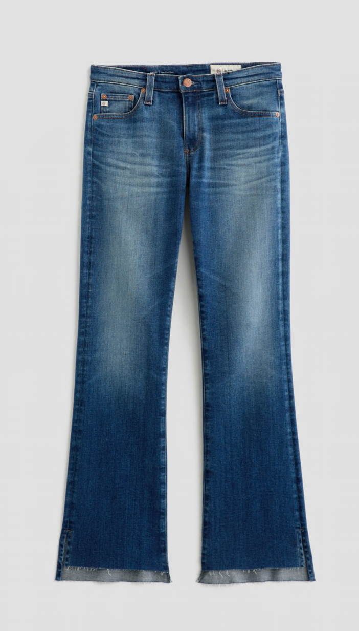 Angel With Split Hem- Low Rise Boot Cut Denim