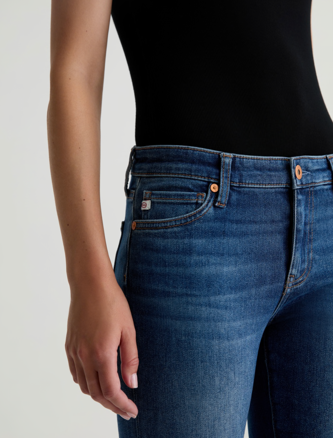 Angel With Split Hem- Low Rise Boot Cut Denim
