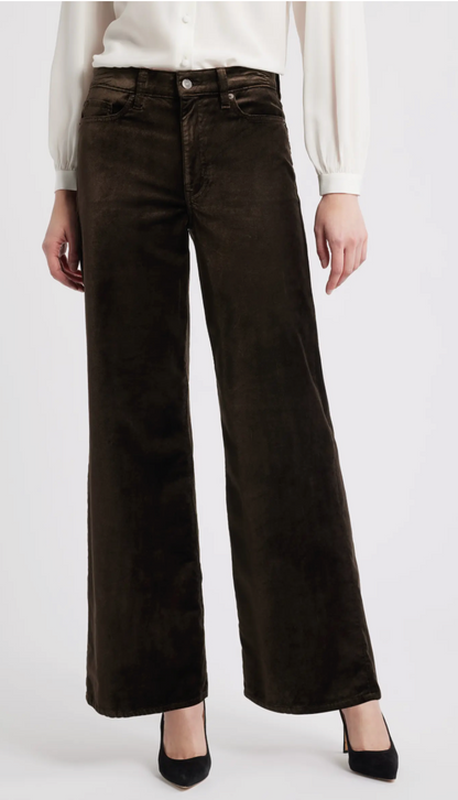 Le Slim Palazzo Velveteen Pants