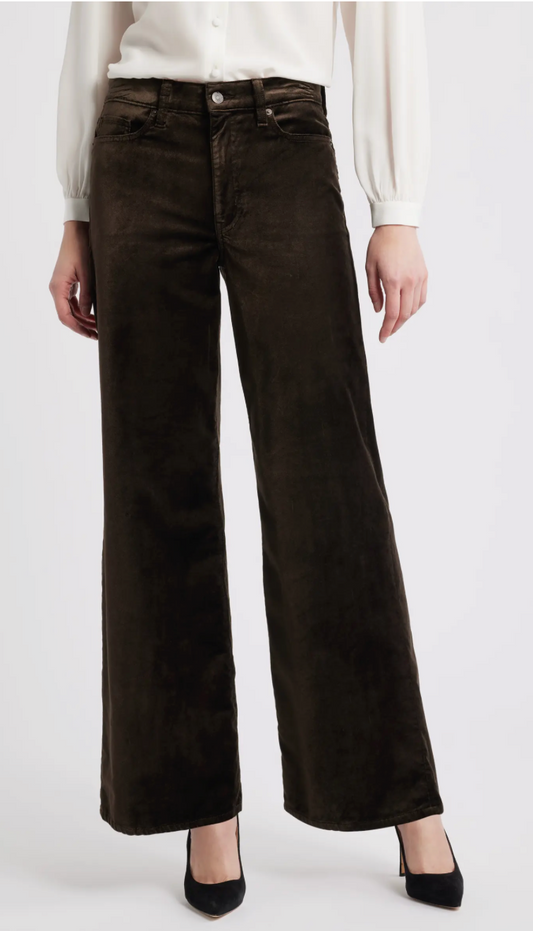 Le Slim Palazzo Velveteen Pants