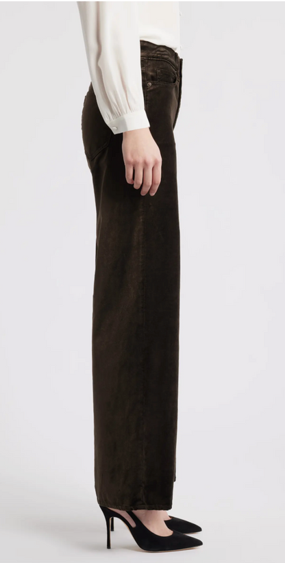 Le Slim Palazzo Velveteen Pants