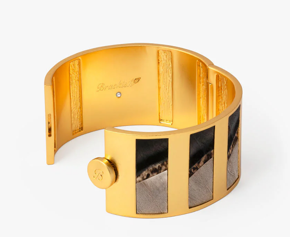 Nia Striped Hinge Cuff