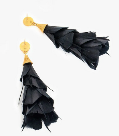 Parades Statement Earrings-Solid Gold