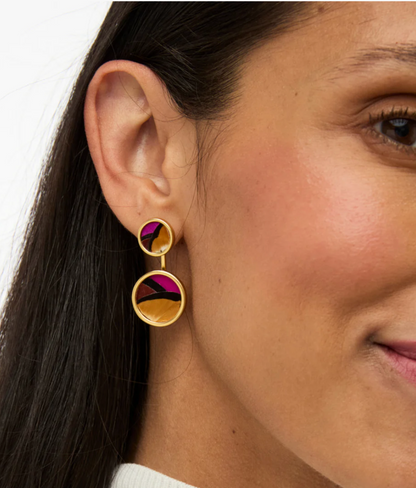 Sophia Bezel Jacket Earring