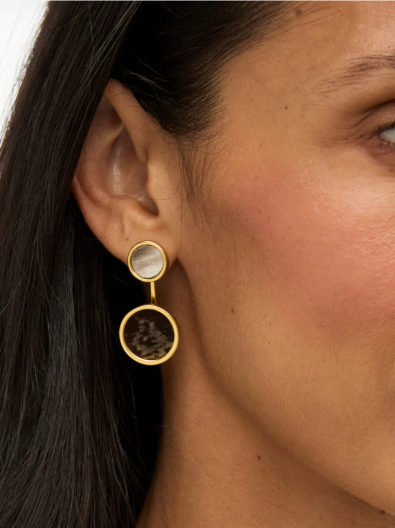 Riley Bezel Jacket Earring
