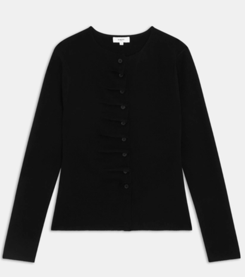 Gamira-Button Down Pleated Cardigan