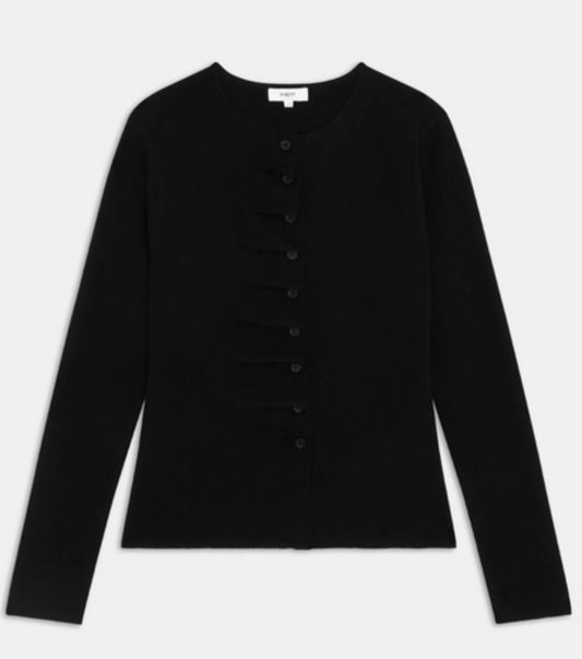 Gamira-Button Down Pleated Cardigan