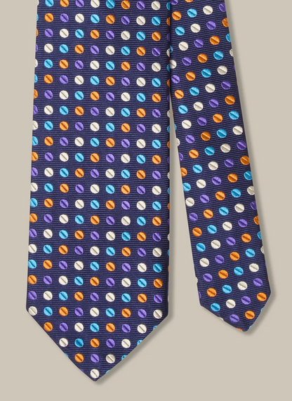 Robert Geo Circle Jacquard Necktie