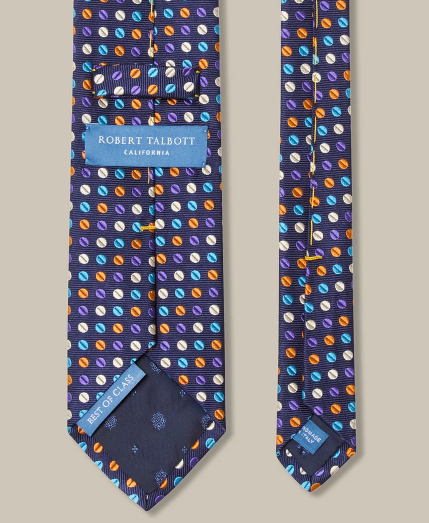 Robert Geo Circle Jacquard Necktie