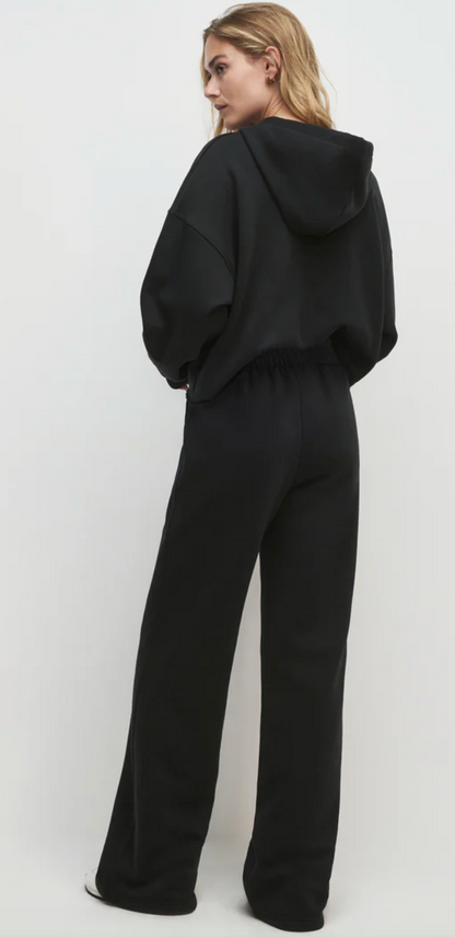 Emb Wide Leg Sweat Pant