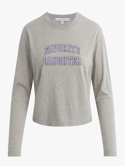 Cropped Collegiate Longsleeve Tee