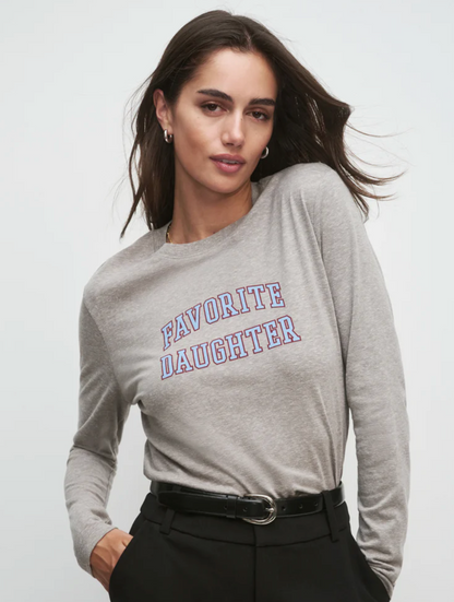 Cropped Collegiate Longsleeve Tee