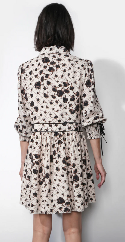 Elsa Button Down Mini With Piping