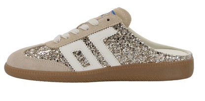 Easter in Glitter Gold Backless Sneakers