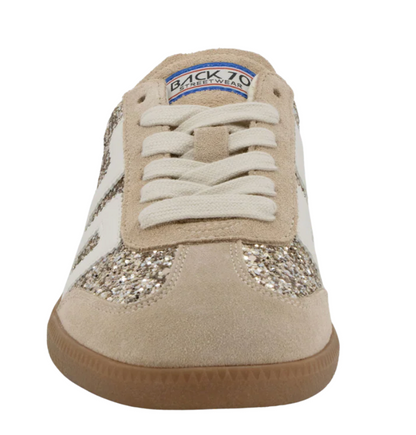 Easter in Glitter Gold Backless Sneakers