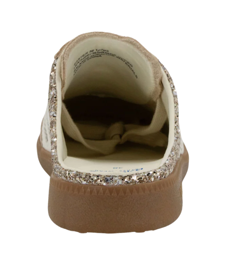 Easter in Glitter Gold Backless Sneakers