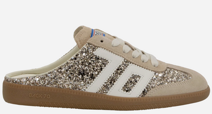 Easter in Glitter Gold Backless Sneakers