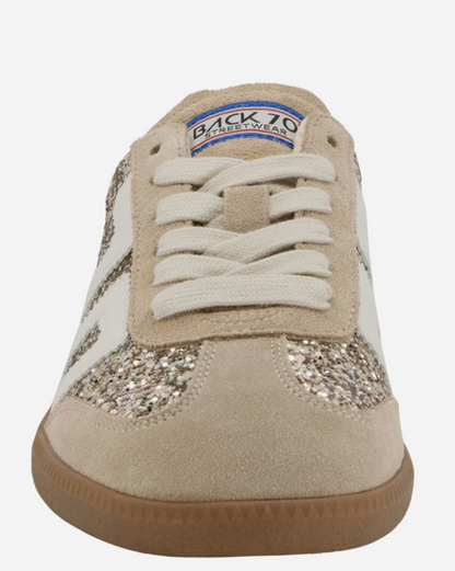 Easter in Glitter Gold Backless Sneakers