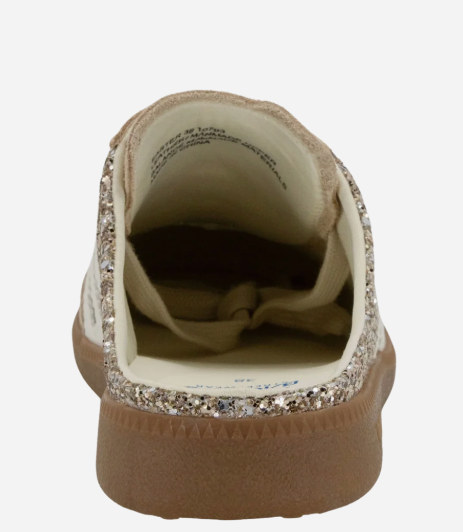 Easter in Glitter Gold Backless Sneakers