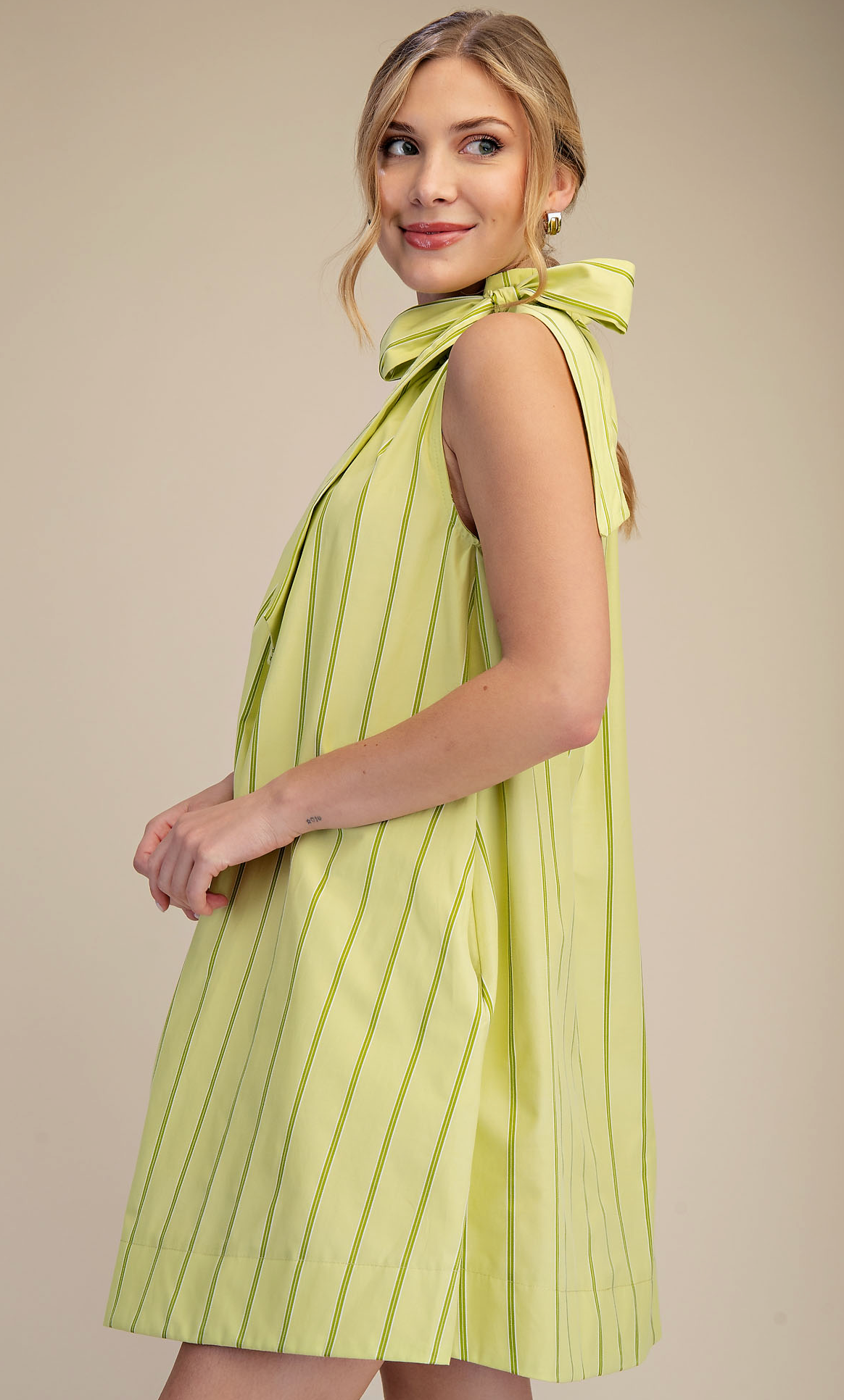 Sorbet Mini Dress-Lime
