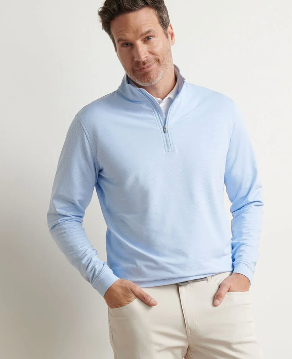 Perth Sugar Stripe Performance Quarter-Zip