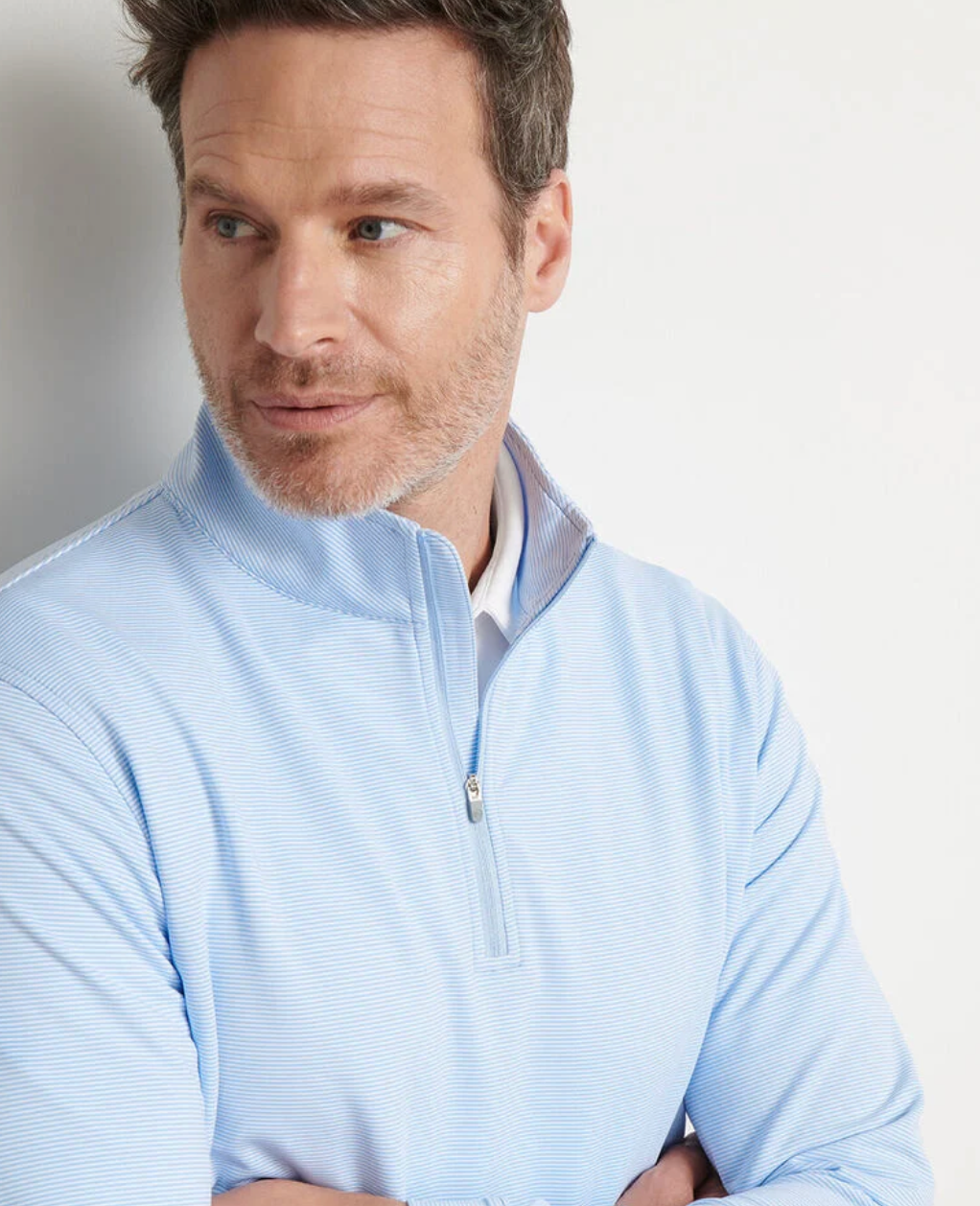 Perth Sugar Stripe Performance Quarter-Zip
