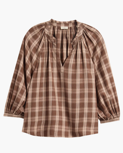 Portia Plaid Top