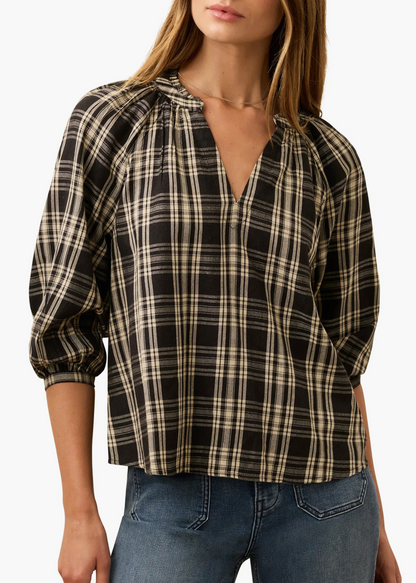 Portia Plaid Top