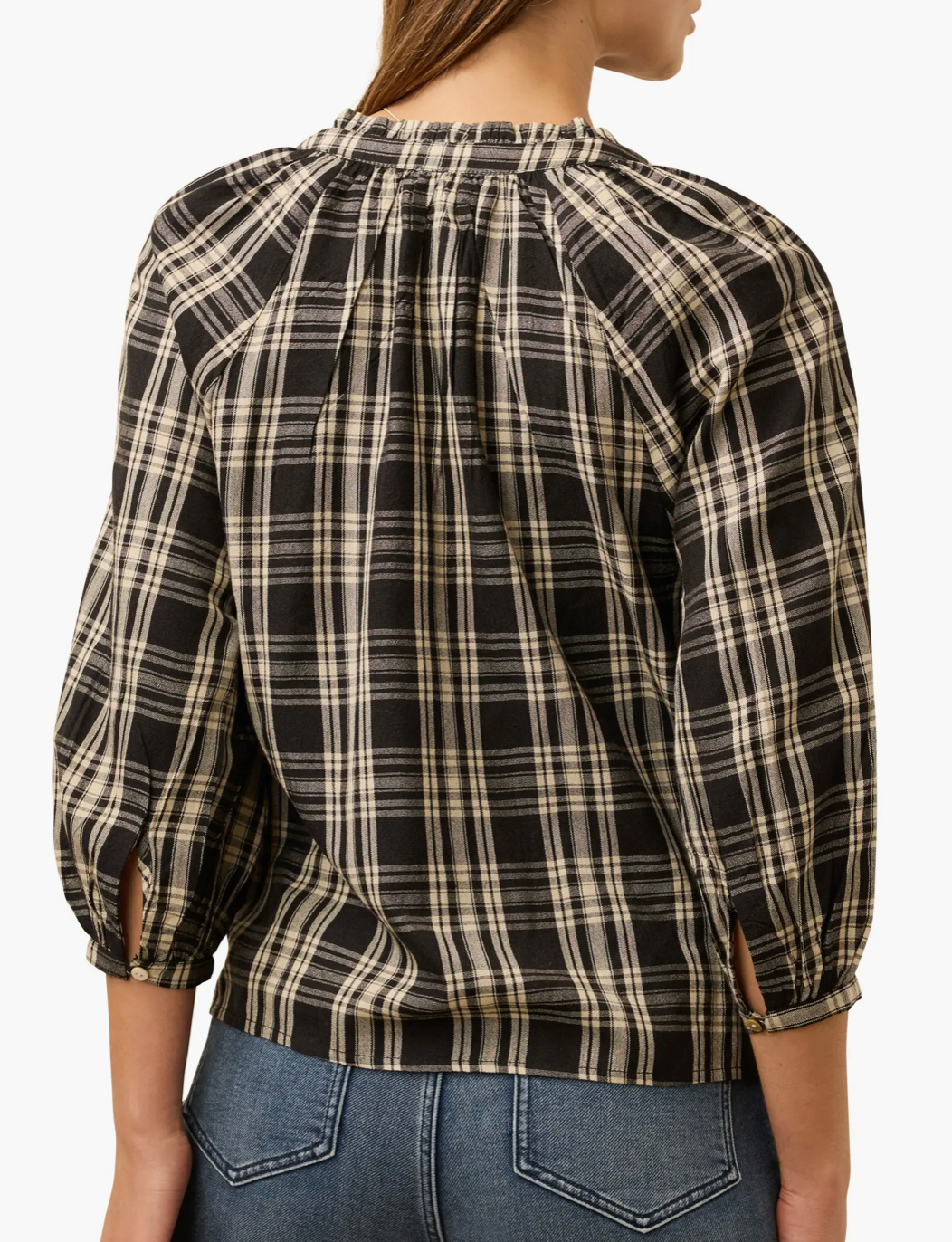 Portia Plaid Top