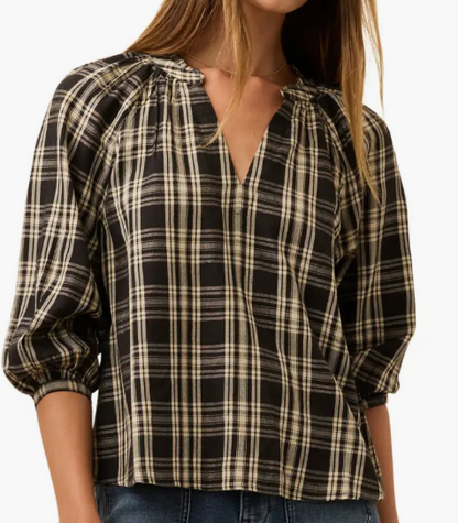Portia Plaid Top